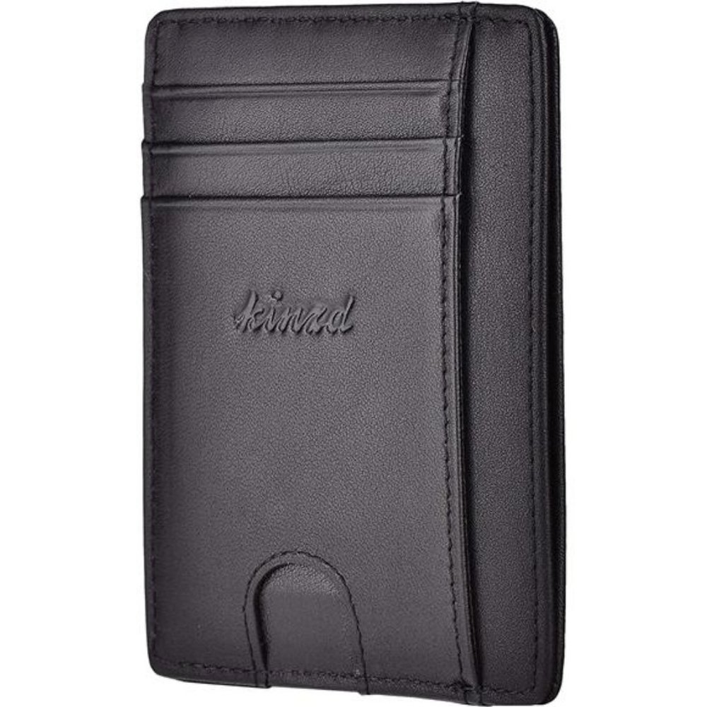 Slim Minimalist Wallet RFID Front Pocket Wallet Thin Card Holder for Men Women